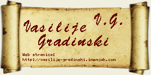 Vasilije Gradinski vizit kartica
